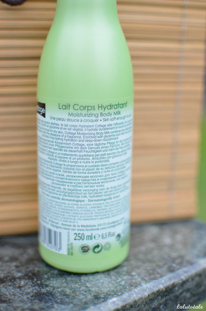 cottage lait corps hydratant kiwi