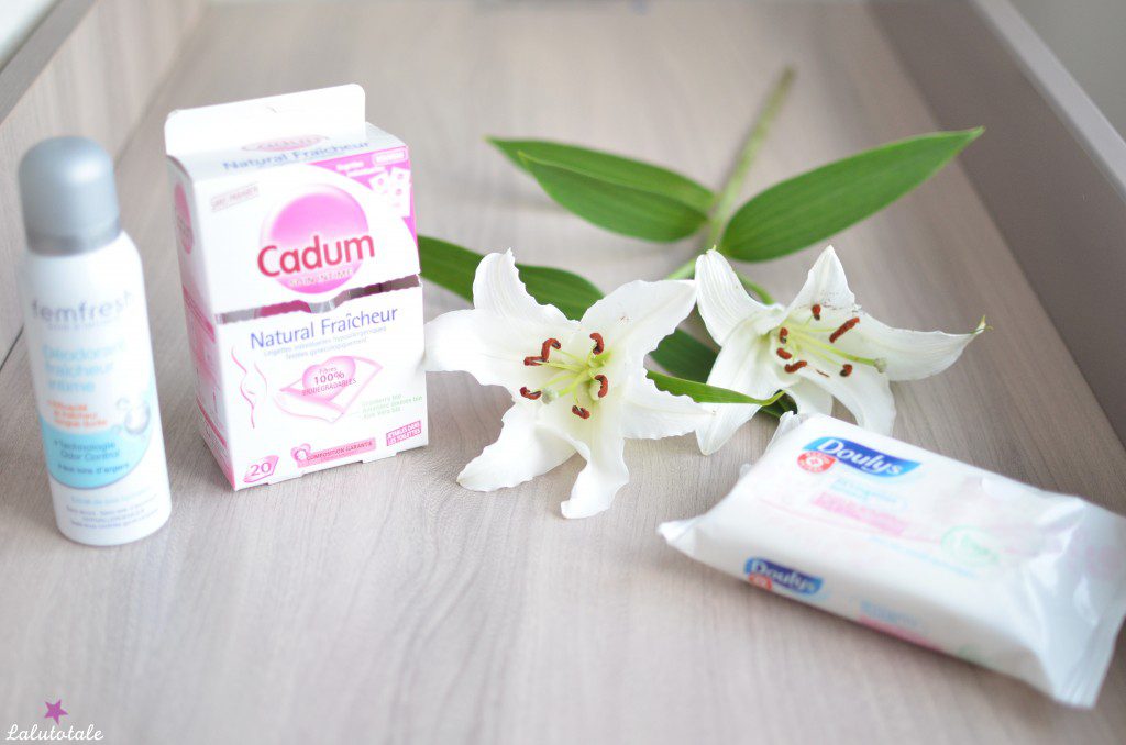 Hygiène intime lingettes minette Cadum Doulys comparatif déodorant FemFresh