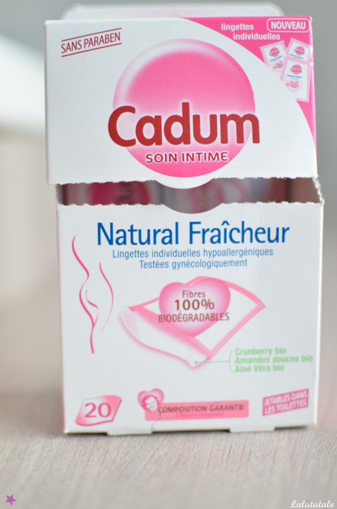 Hygiène intime lingettes minette Cadum Doulys comparatif déodorant FemFresh