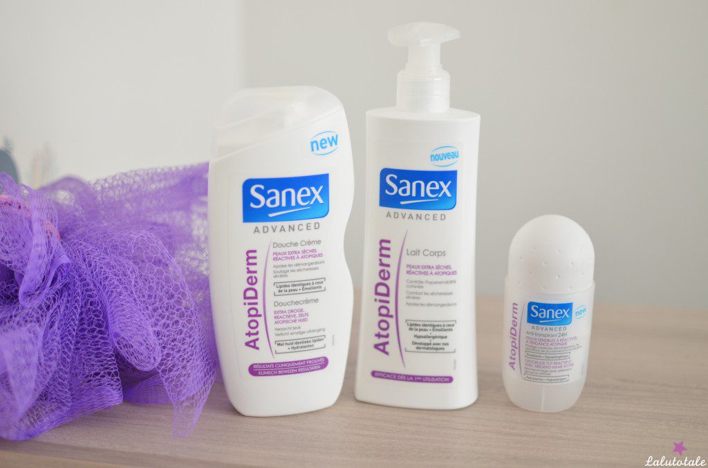 Sanex Advanced ATOPIDERM peaux atopiques sèches lait corps crème douche déo bille