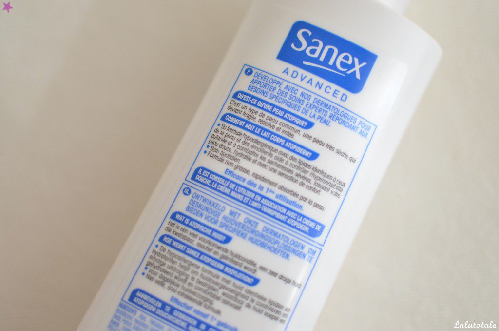 Sanex Advanced ATOPIDERM peaux atopiques sèches lait corps crème douche déo bille