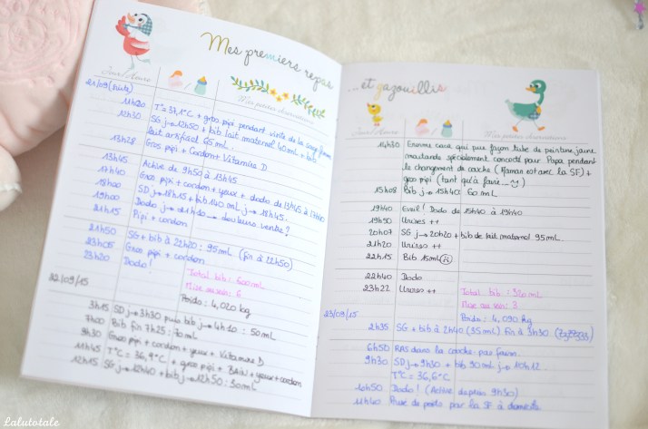 LaLutine et son BABYNOTE, ses premières tétées et ses p&rsquo;tites crottes
