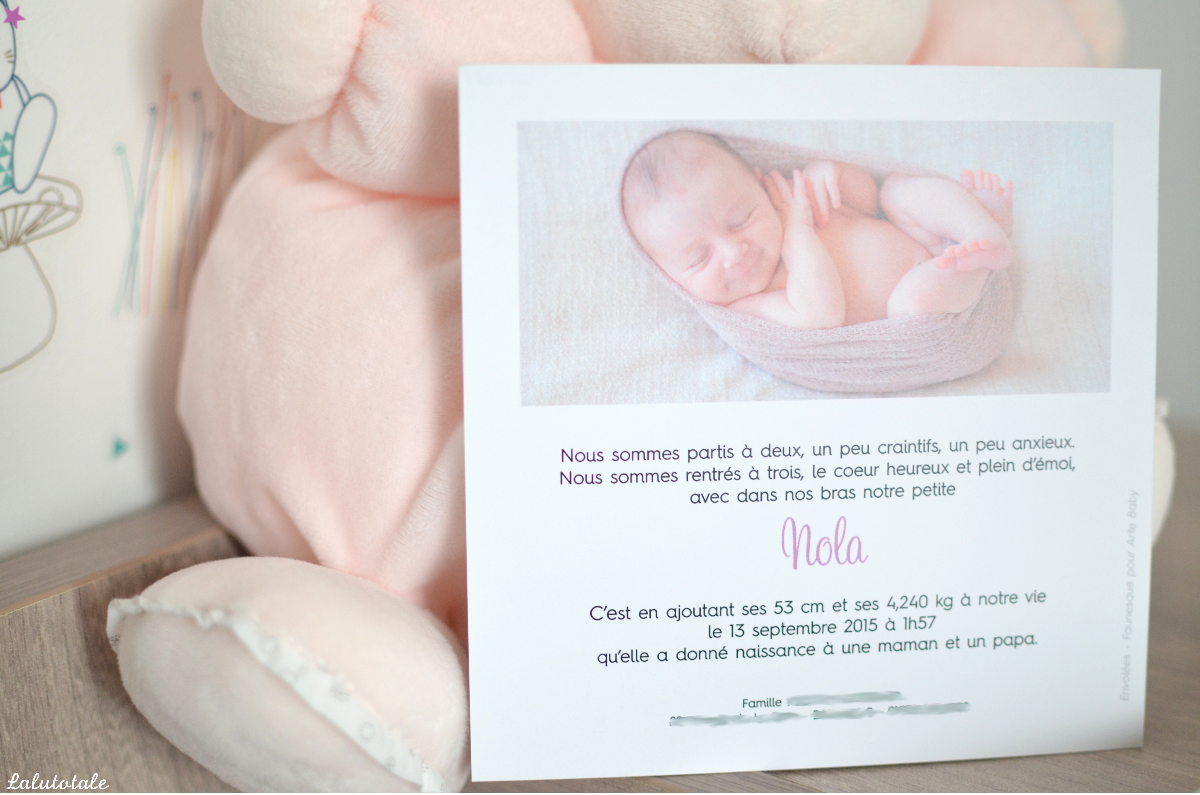 artebaby faire part naissance LaLutine