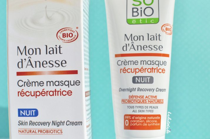 ( So&rsquo;Bio Etic ) Une crème-masque pour que ma peau récupère la nuit : vraiment ?