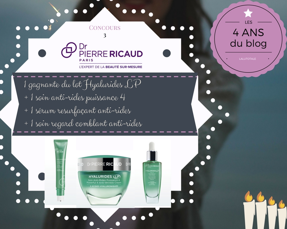 blog anniversaire concours gratuit beauté Ricaud antirides hyaluronique