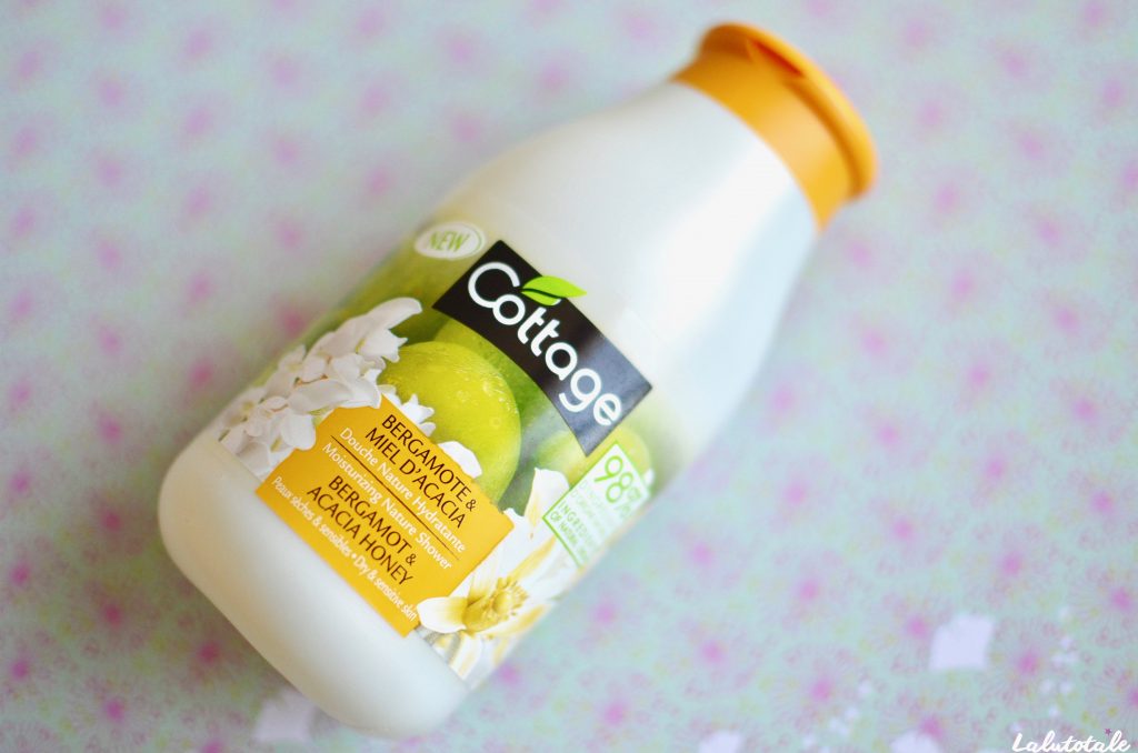 Cottage miel acacia bergamote gel douche hydratant