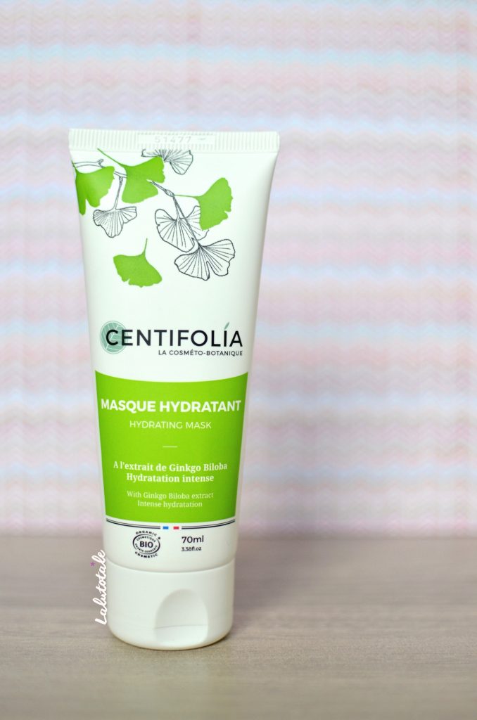 ginkgo Centifolia bio masque hydratant soin