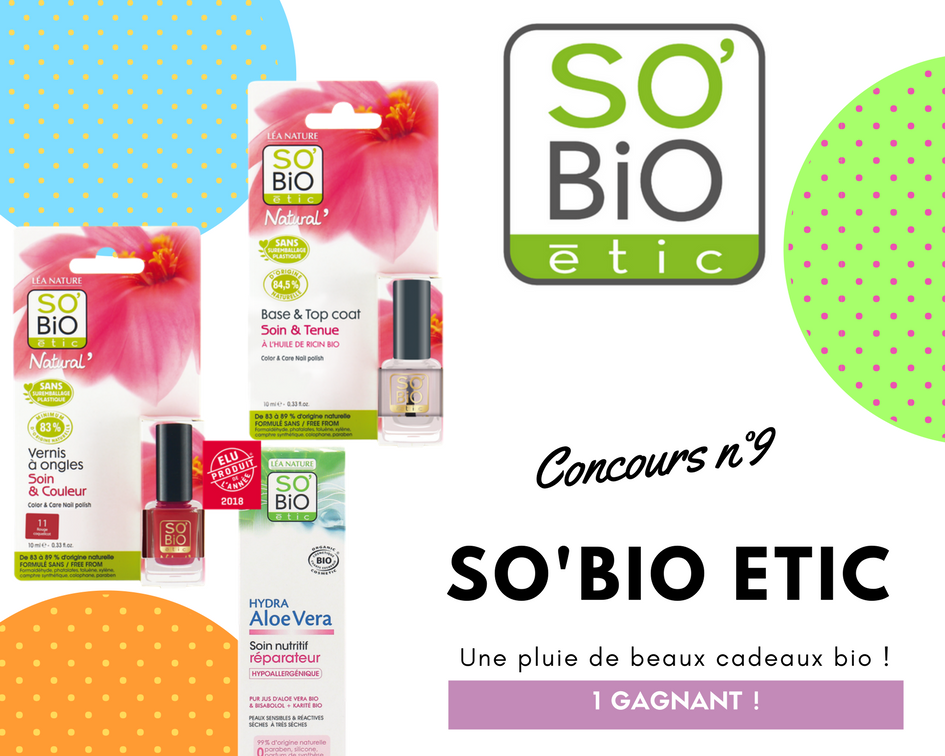 concours So'Bio Etic soin visage vernis top coat biologique