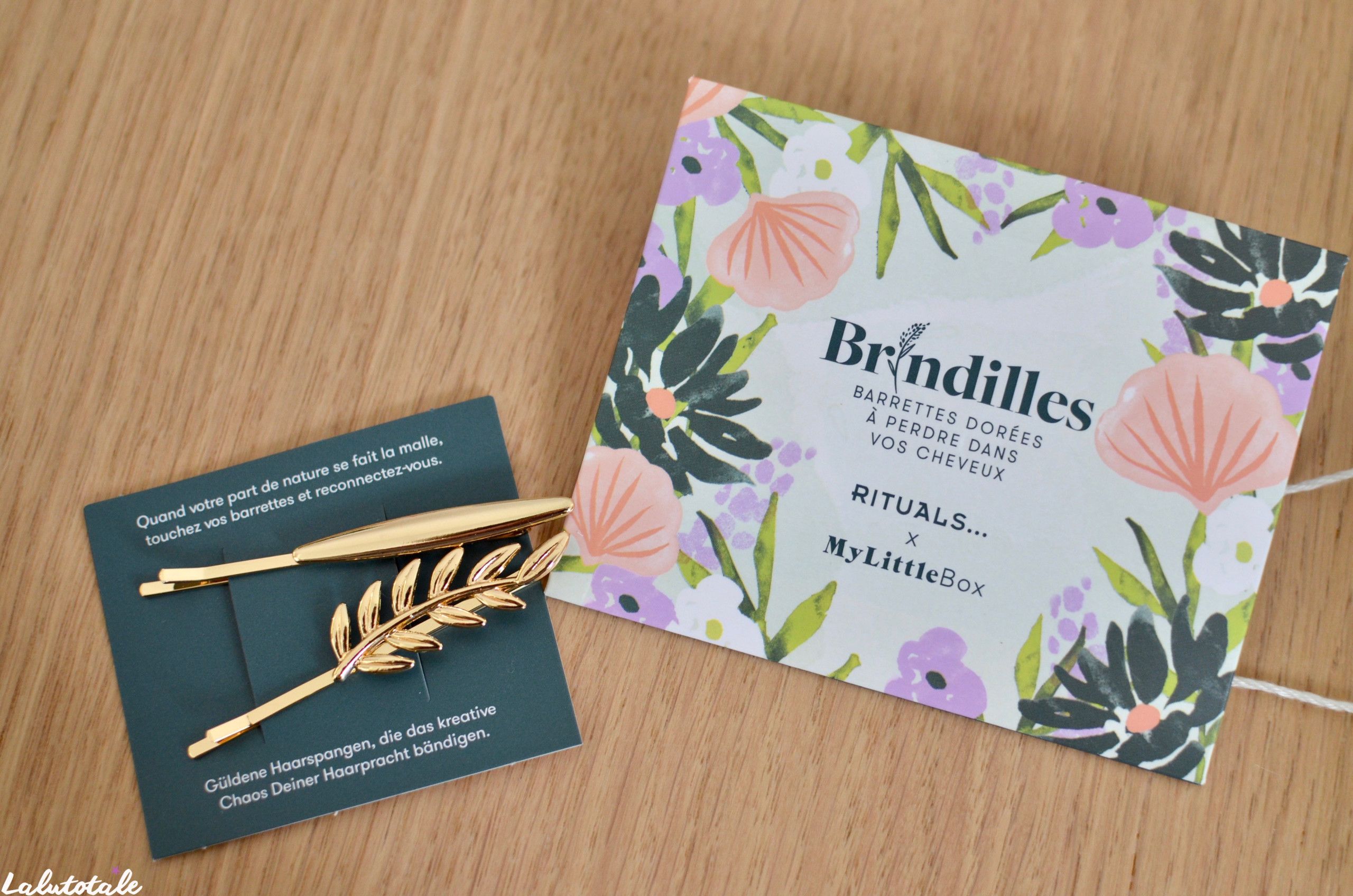 brindilles barrettes cheveux Rituals Mylittlebox