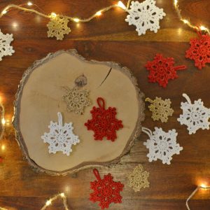 Elsa flocon (12) ELSA, le flocon décoratif au crochet à suspendre ❄️