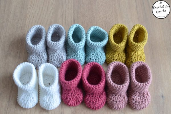 chaussons bebe (7) Nancy, la paire de chaussons au crochet pour petits petons 🐾