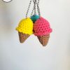 Brice glace crochet- 00025 BRICE de l'Ice : le cornet de glace en porte-clé et bijou de sac 🍦
