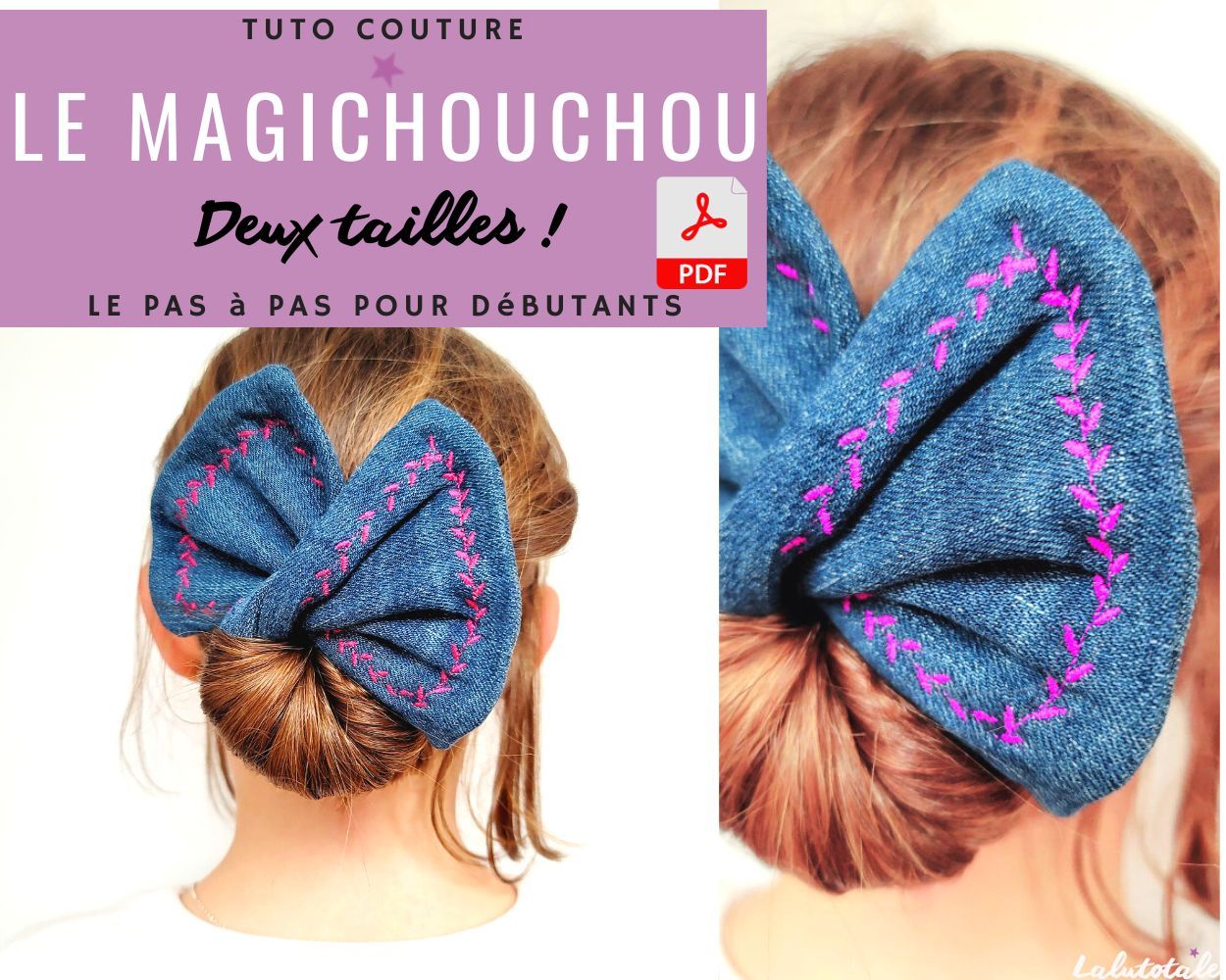 Kit de couture DIY : chouchous pour les cheveux ou scrunchie.