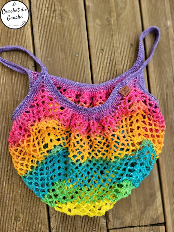 sac filet Renaud crochet Rainbow