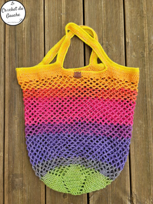 sac crochet Rainbow XL