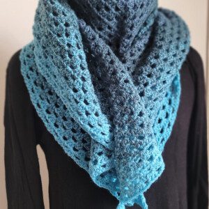 châle chèche XL crochet fait-main France artisanat créateur