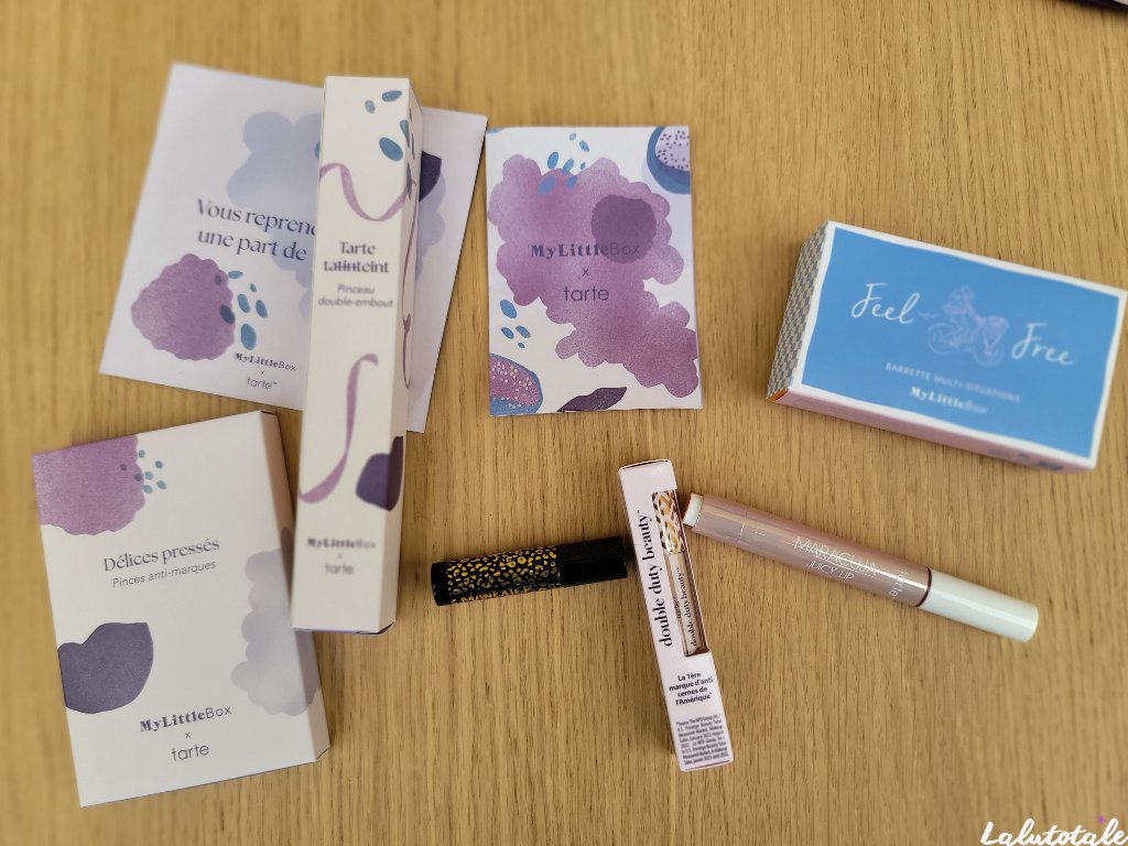 unboxing Mylittlebox box Octobre Tarte cosmétiques accessoires