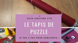 tutoriel couture gratuit DIY tapis puzzle rouleau