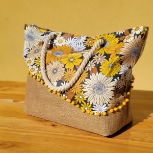 sac cabas jaune XXL maxi Samba Sacôtin créateur couture