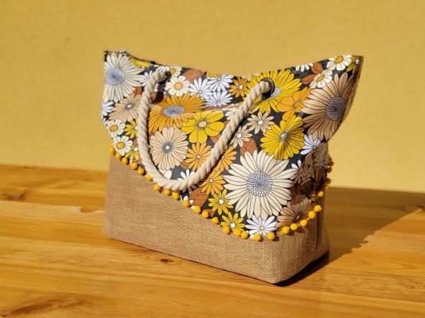 Samba seventies estival jaune-00012 sac cabas jaune XXL maxi Samba Sacôtin créateur couture