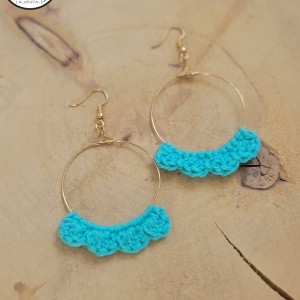 créoles crochet Johanna boucles oreille artisanales uniques été