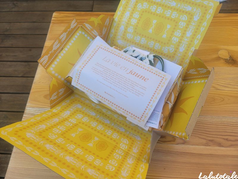 Mylittlebox La vie en Jaune été 2025 juin juillet box beauté review unboxing
