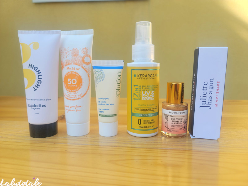 cosmétiques Mylittlebox été 2025 Vie en Jaune