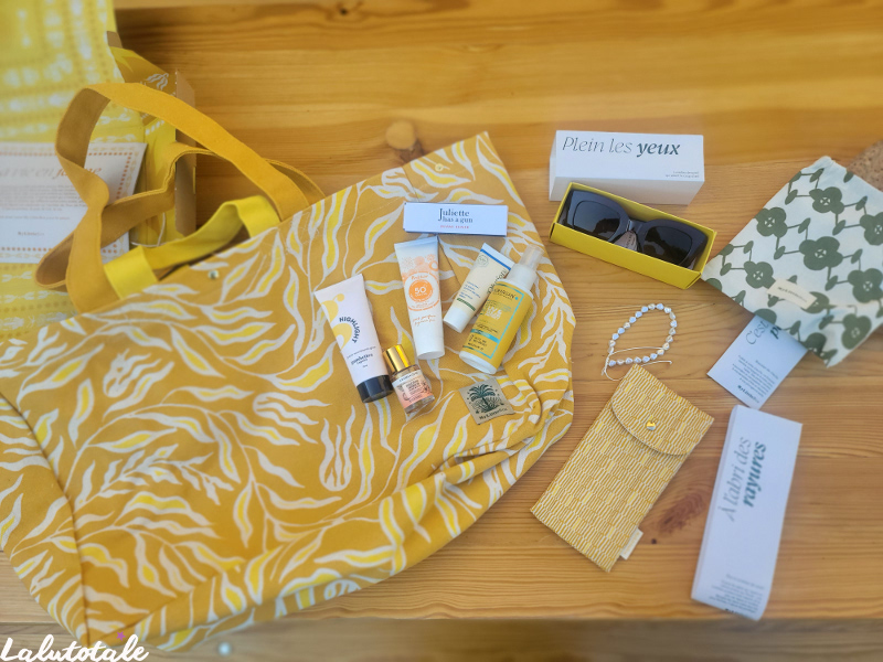 contenu unboxing Mylittlebox été 2025 Vie Jaune