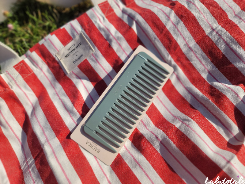 peigne démêlant Bachca opaline vert d'eau