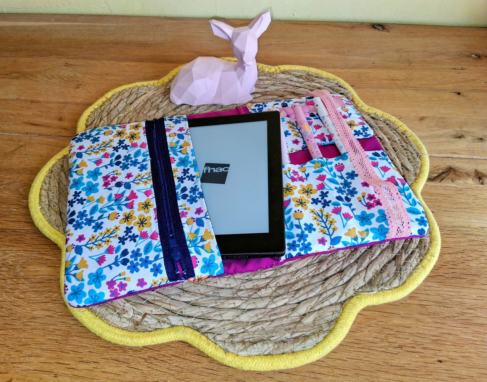 Nouzip tuto couture débutant pochette liseuse élastique