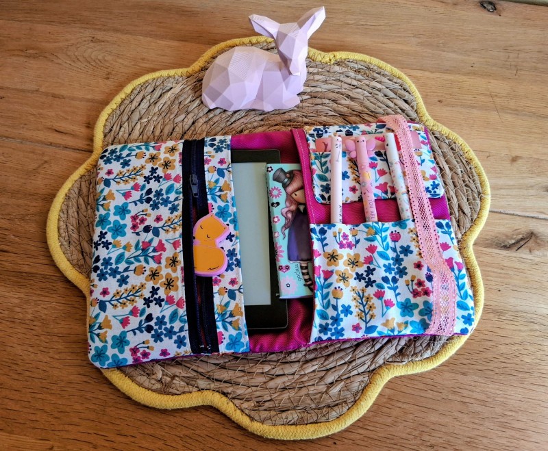 Nouzip tuto couture débutant pochette liseuse élastique