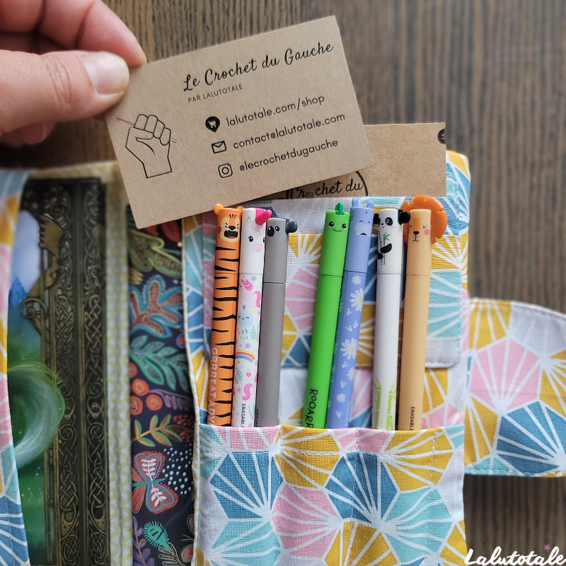 Nouzip tuto patron couture pochette liseuse organiseur compartiments LaLutotale