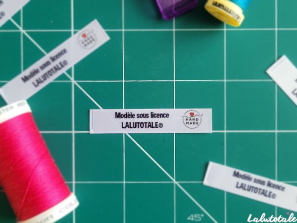 Licence commerciale artisanale vente couture LaLutotale patron modèle étiquette à coudre