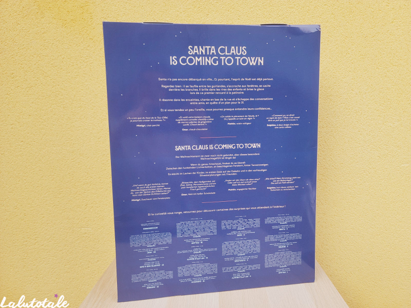 dos calendrier Avent Mylittlebox contenu spoil