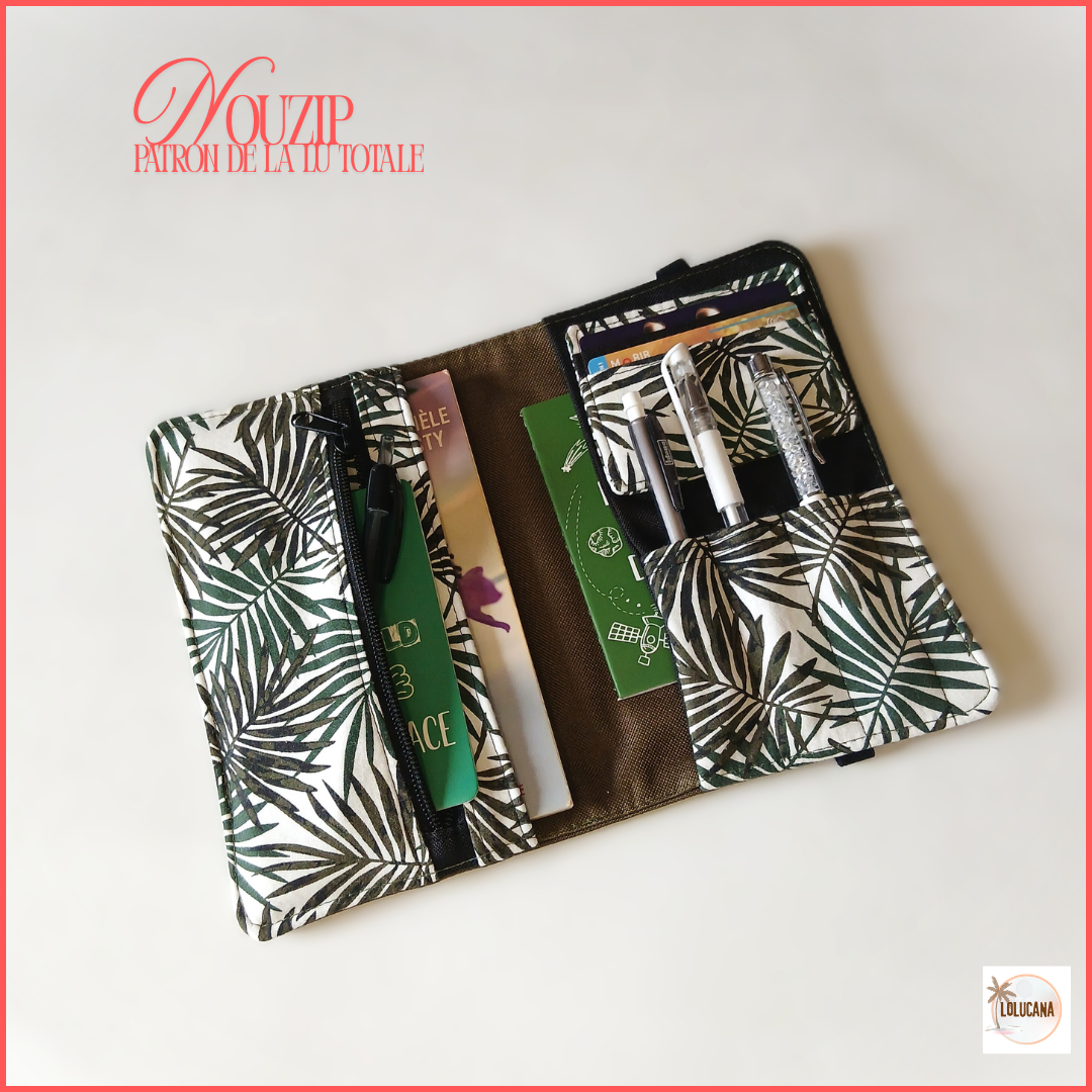 Nouzipoche patron couture débutant pochette livre