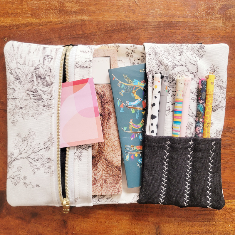 Nouzipoche tuto couture pochette livre poche débutant patron tutoriel