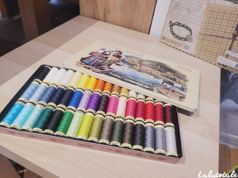 Gütermann coffret fils coudre polyester Nostalgie boîte métal