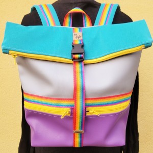 sac à dos maxi Troïka eighties 80's rainbow pop culture Sacôtin créateur couture