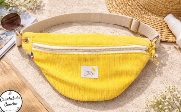 banane velours jaune bandoulière interchangeable sangle