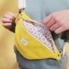 sac banane velours côtelé jaune femme ado enfant artisanale petit prix