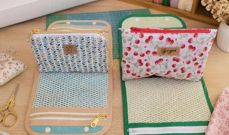 (Tuto Couture) Accordéa, la pochette dépliable avec trousse zippée facile pour débutant !
