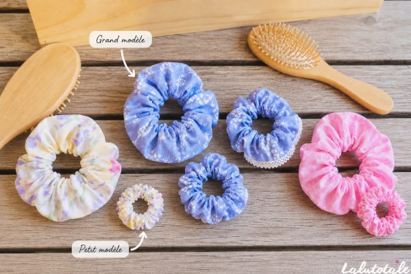 scrunchies modèles scrunchie chouchou enfant adulte couture fait-main cheveux artisanal