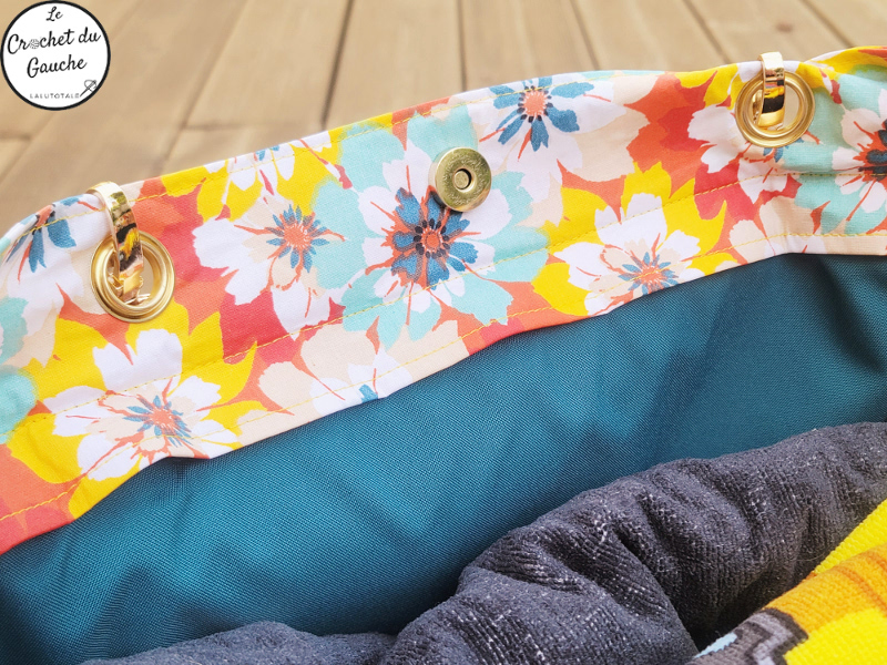 sac cabas Samba estival fleurs multicolores seventies hippie